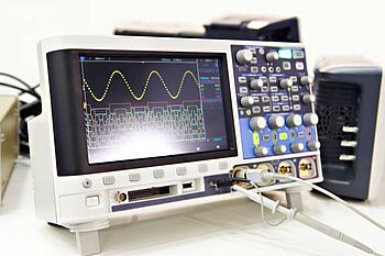 A mixed signal, digital oscilloscope