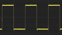 A display showing a square wave